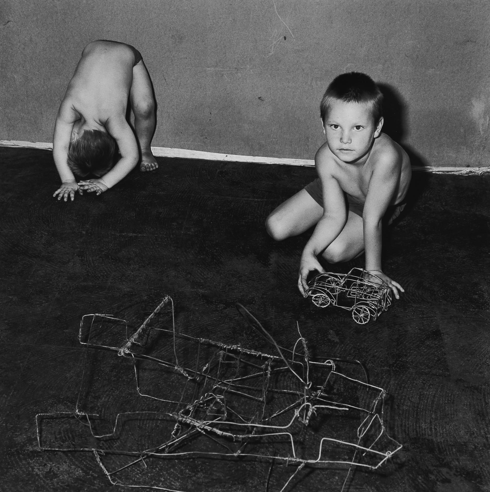 Roger Ballen - \'Untitled\' (Children With Wire Car)