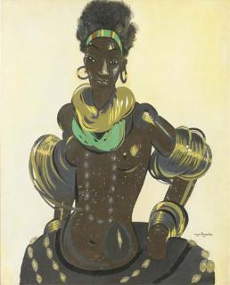 Roger Bezombes - Portrait of an African woman