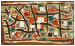 Roger Bissière - Composition 237 (Rouge)