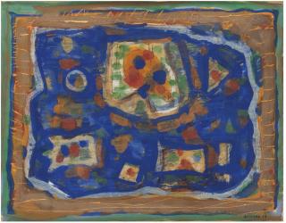 Roger Bissière - Composition 67 (Tache Verte)