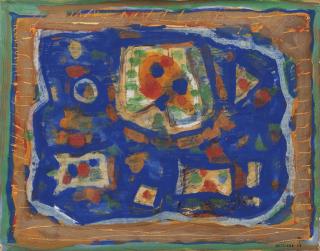 Roger Bissière - Composition 67 (Tache Verte)