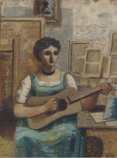 Roger Bissière - Girl With Guitar