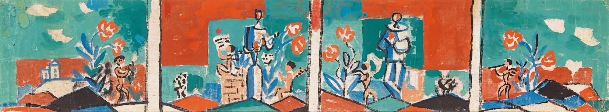 Roger Bissière - Set Design For The Vichy Theater [Projet De Décor Pour Le Théâtre De Vichy]