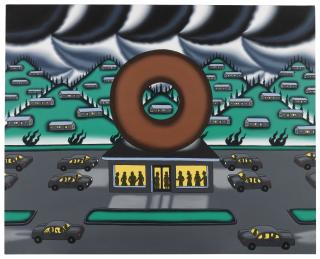 Roger Brown - Randie\'S Donuts With Hollywood Junipers And Ranch Houses