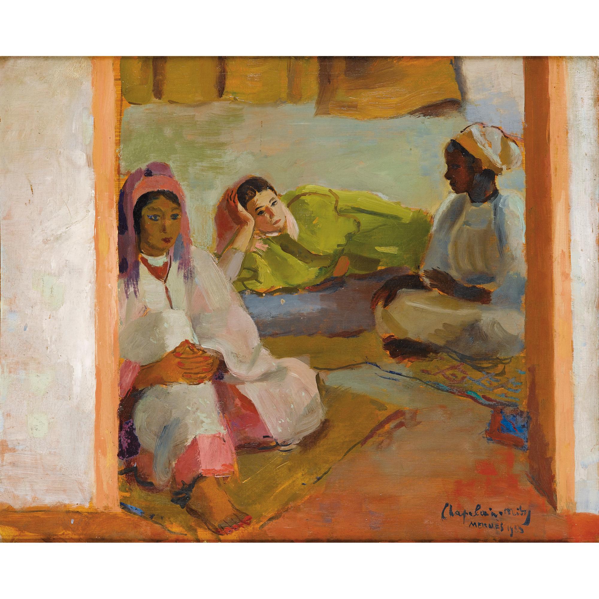 Roger Chapelain-Midy - Trois Femmes Dans Un Intérieur