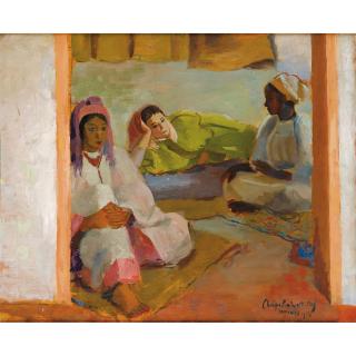 Roger Chapelain-Midy - Trois Femmes Dans Un Intérieur