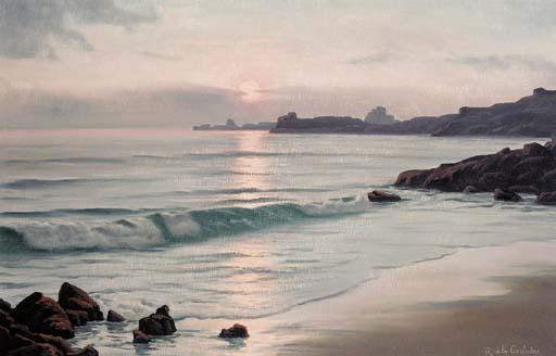 Roger De La Corbiere - Au coucher du soleil, St. Jacut