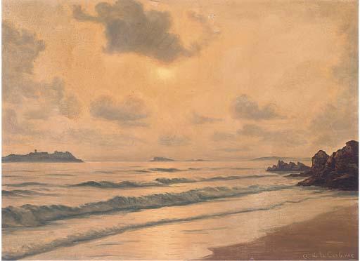 Roger de la Corbière - Sunset on the beach