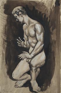 Roger de La Fresnaye - Etude d\'homme accroupi