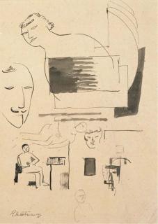 Roger de la Fresnaye - Feuille D\'Études, Figures Et Personnages