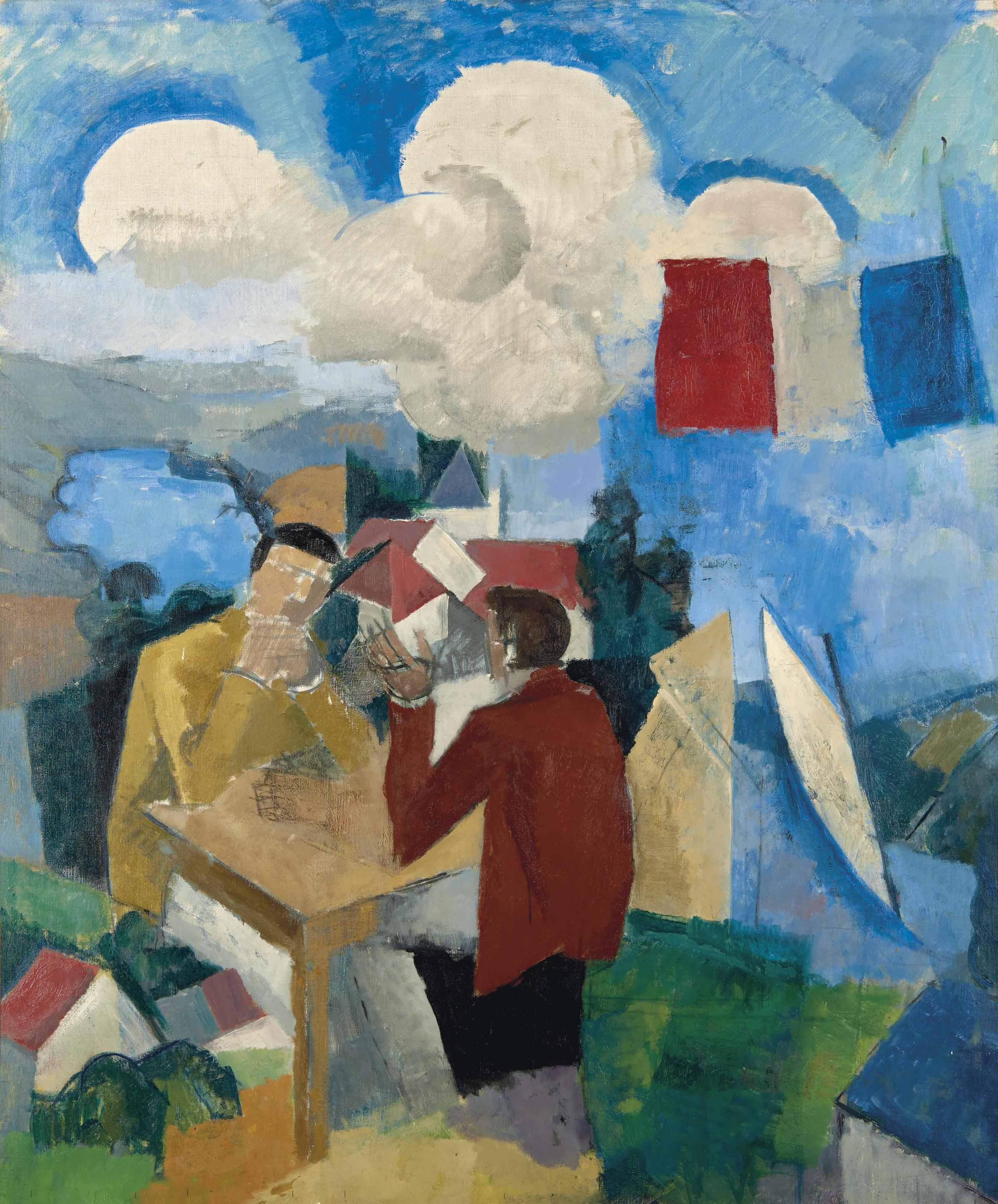 Roger De La Fresnaye - La conquête de l\'air, avec deux personnages