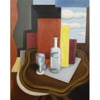 Roger de la Fresnaye - La Table Louis-Philippe À La Bouteille Et Au Verre