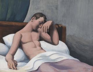 Roger De La Fresnaye - Le malade assis dans son lit 
