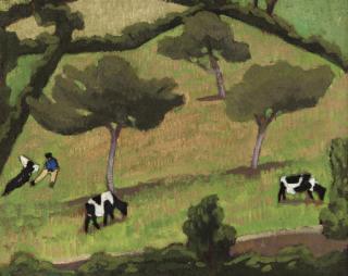 Roger De La Fresnaye - Vaches Dans Un Pré