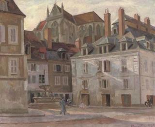 Roger Fry - A town centre, France