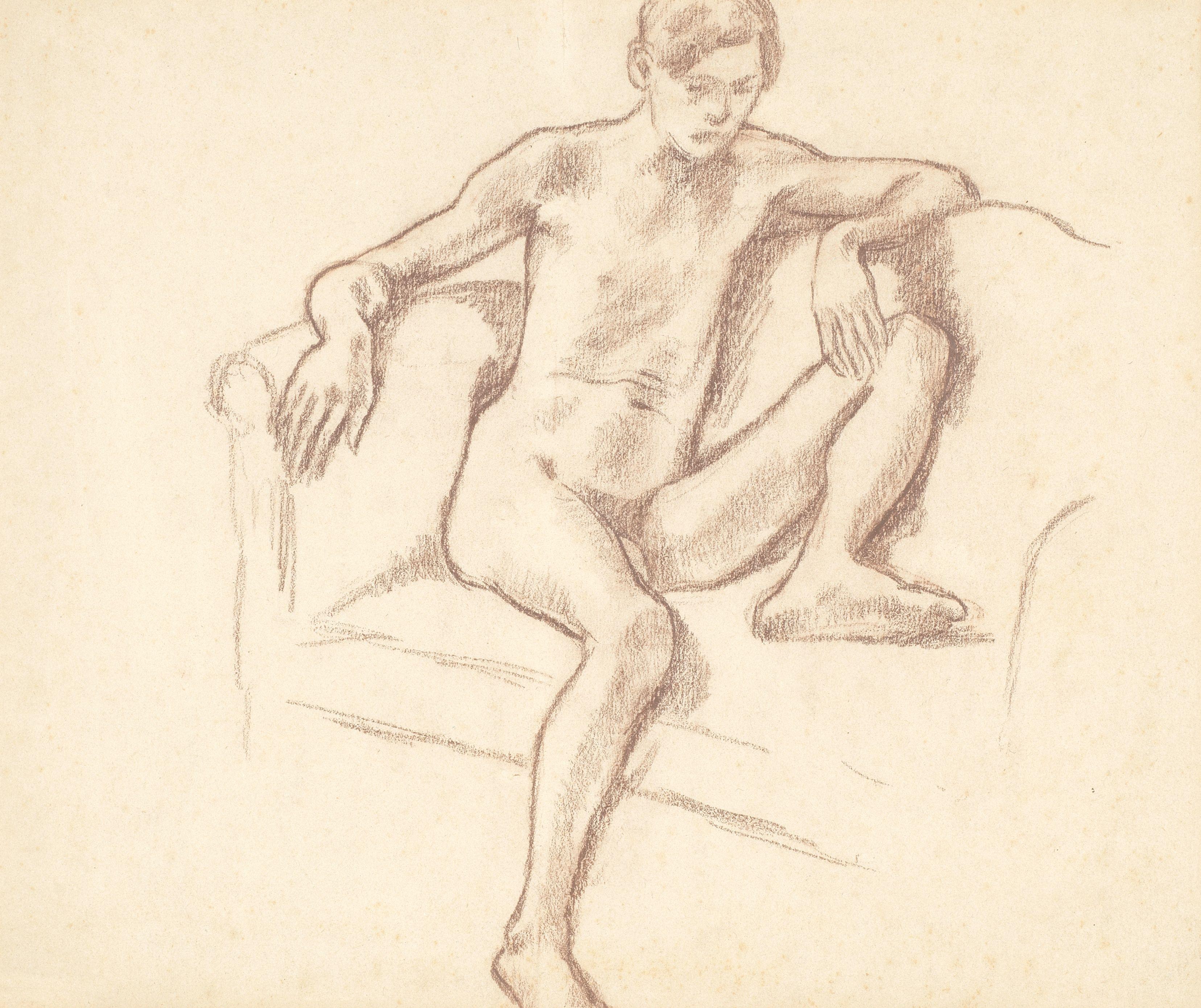 Roger Fry - Reclining male nude study