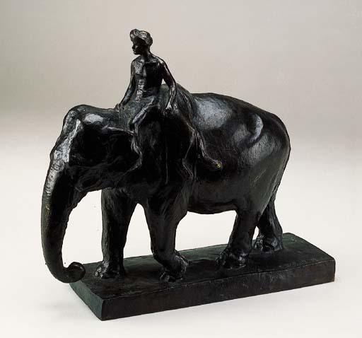 Roger Godchaux - Eléphant et son cornac