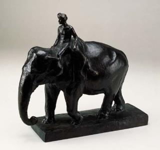 Roger Godchaux - Eléphant et son cornac