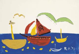 Roger Hilton - Antibes, Green Seagull