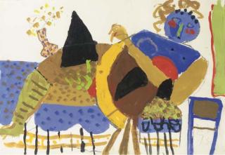 Roger Hilton - Reclining female figure