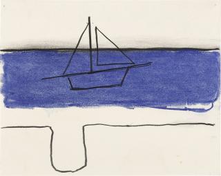 Roger Hilton - Sailing Boat At St Ives