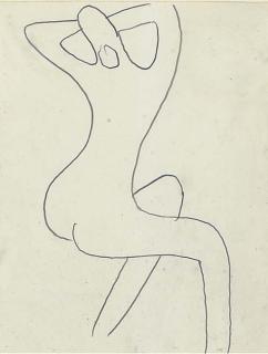 Roger Hilton - Seated nude