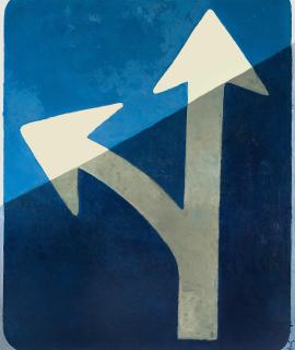 Roger Kuntz - Double Arrow (Blue Arrows), Circa 1962