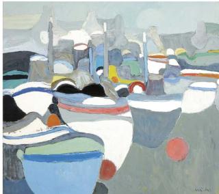 Roger Mühl - Paysage dans le bleu