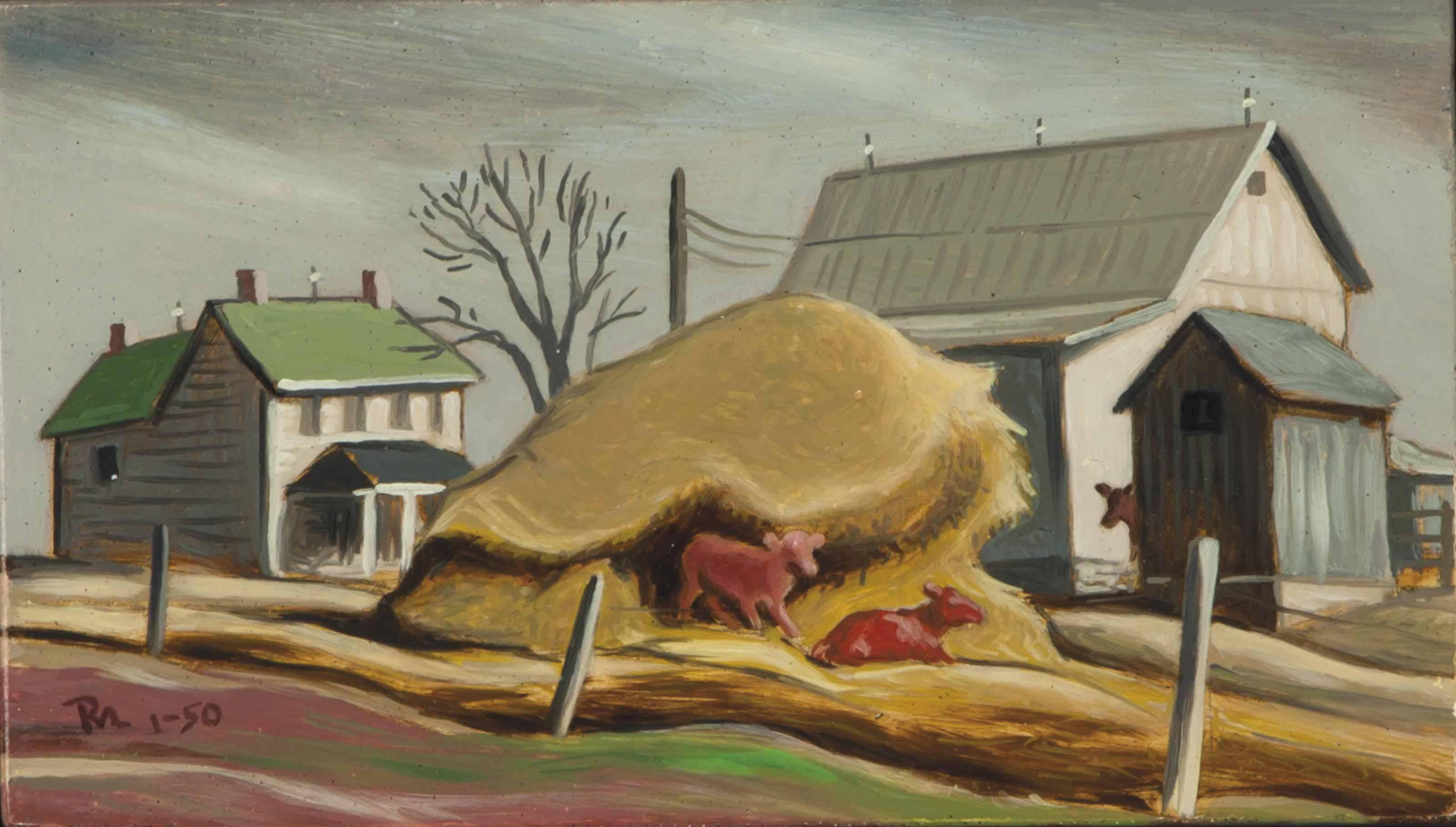 Roger Norman Medearis - Sketch For Twin Calves