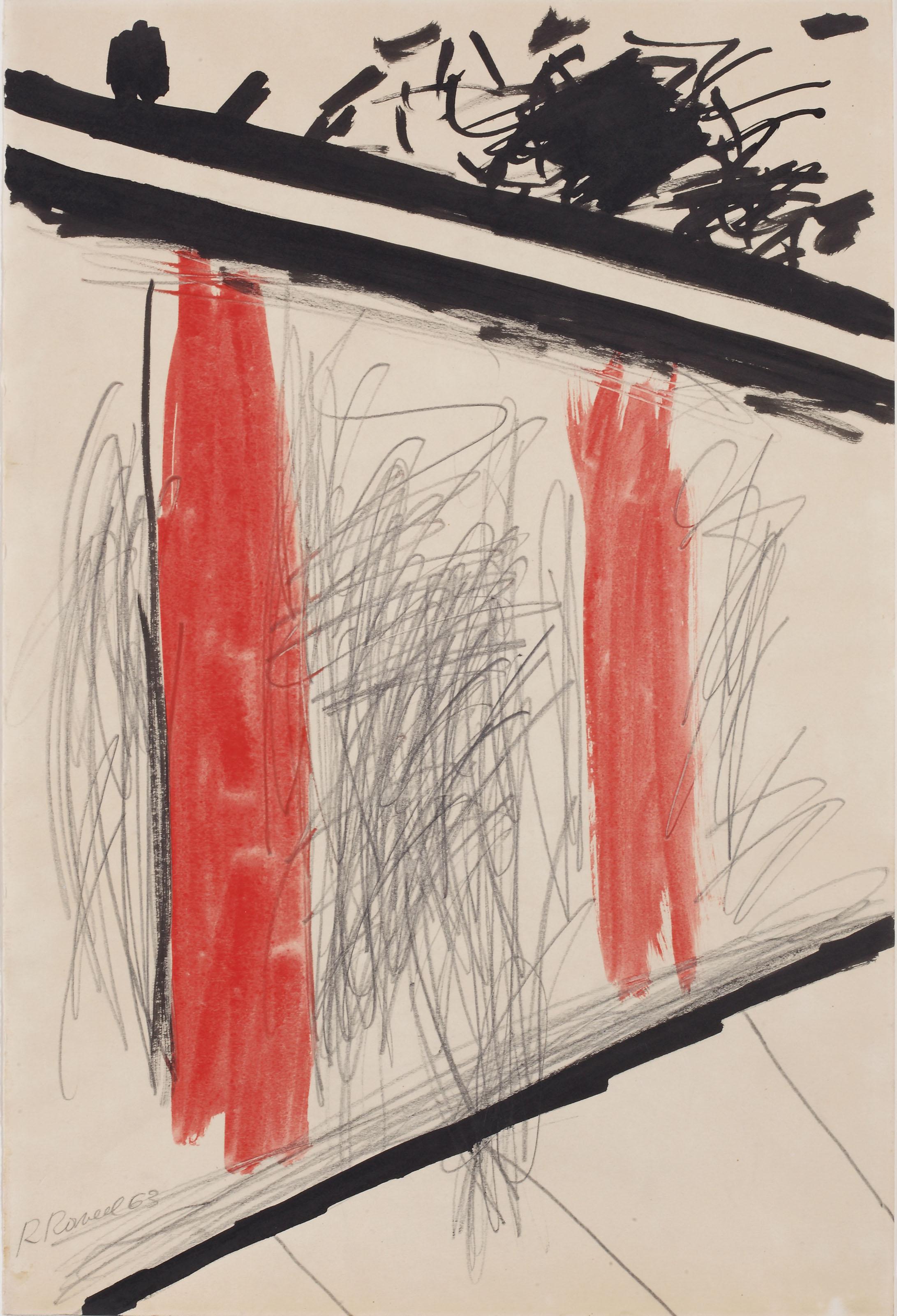 Roger Raveel - Treedbinnen, Ne Restez pas en arrêt devant \