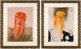 Rokni Haerizadeh - (i) Portrait d\'Homme en Colère (From the Story Book Character Series) (ii) Portrait d\'Homme