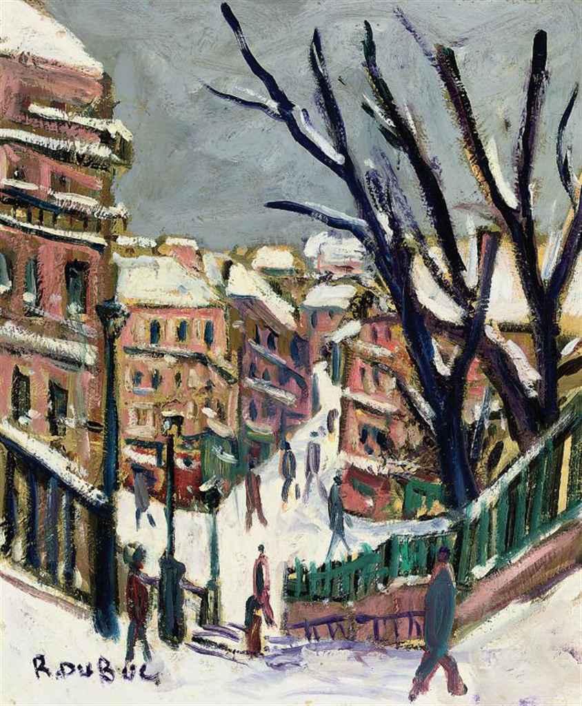 Roland Dubuc - Montmartre sous la niege