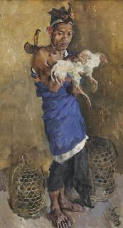 Roland Strasser - Man With Cockerel