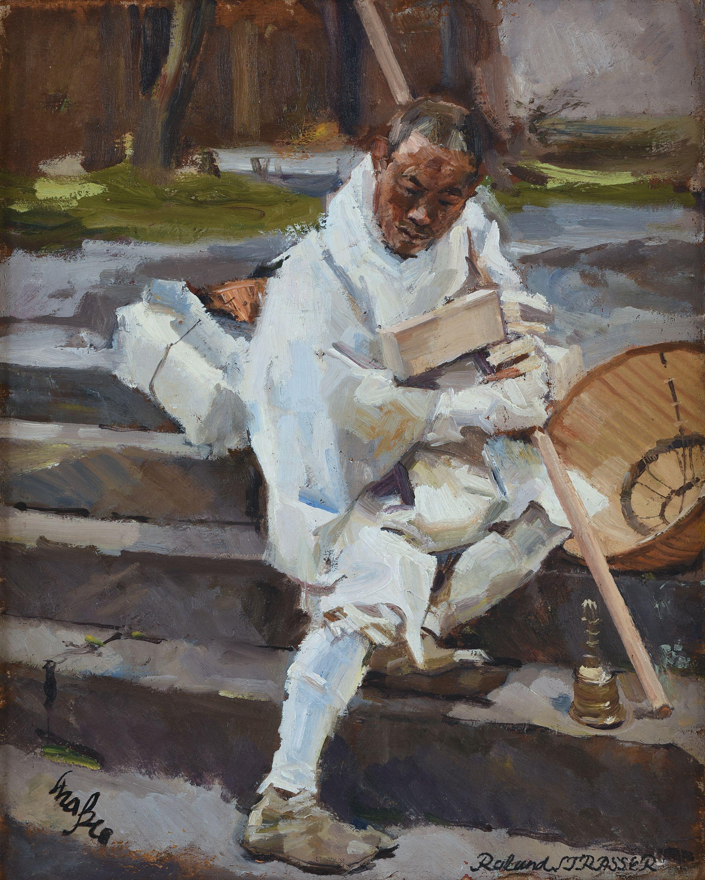 Roland Strasser - Monk on Temple Stairs