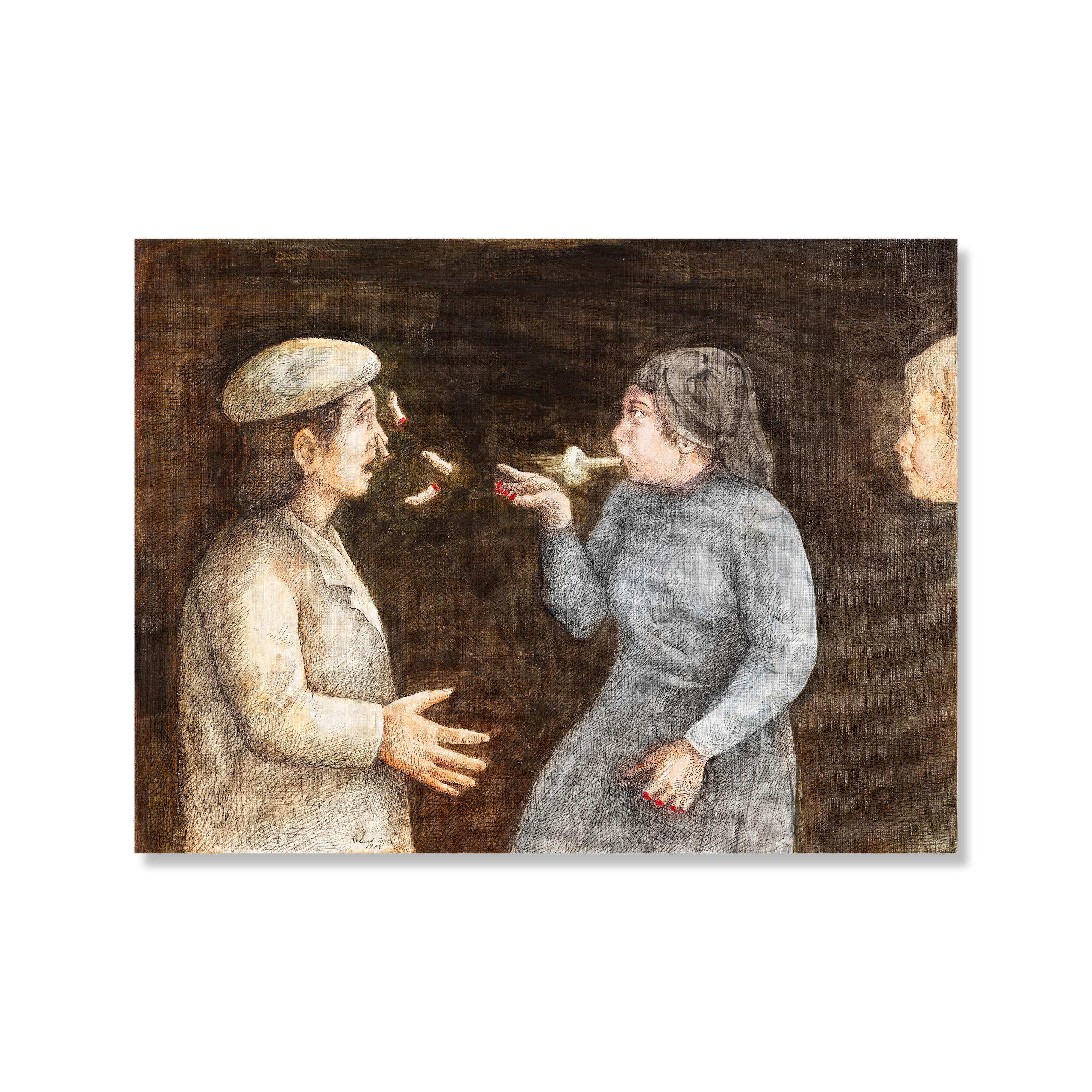 Roland Topor - Femme qui souffle les doigts