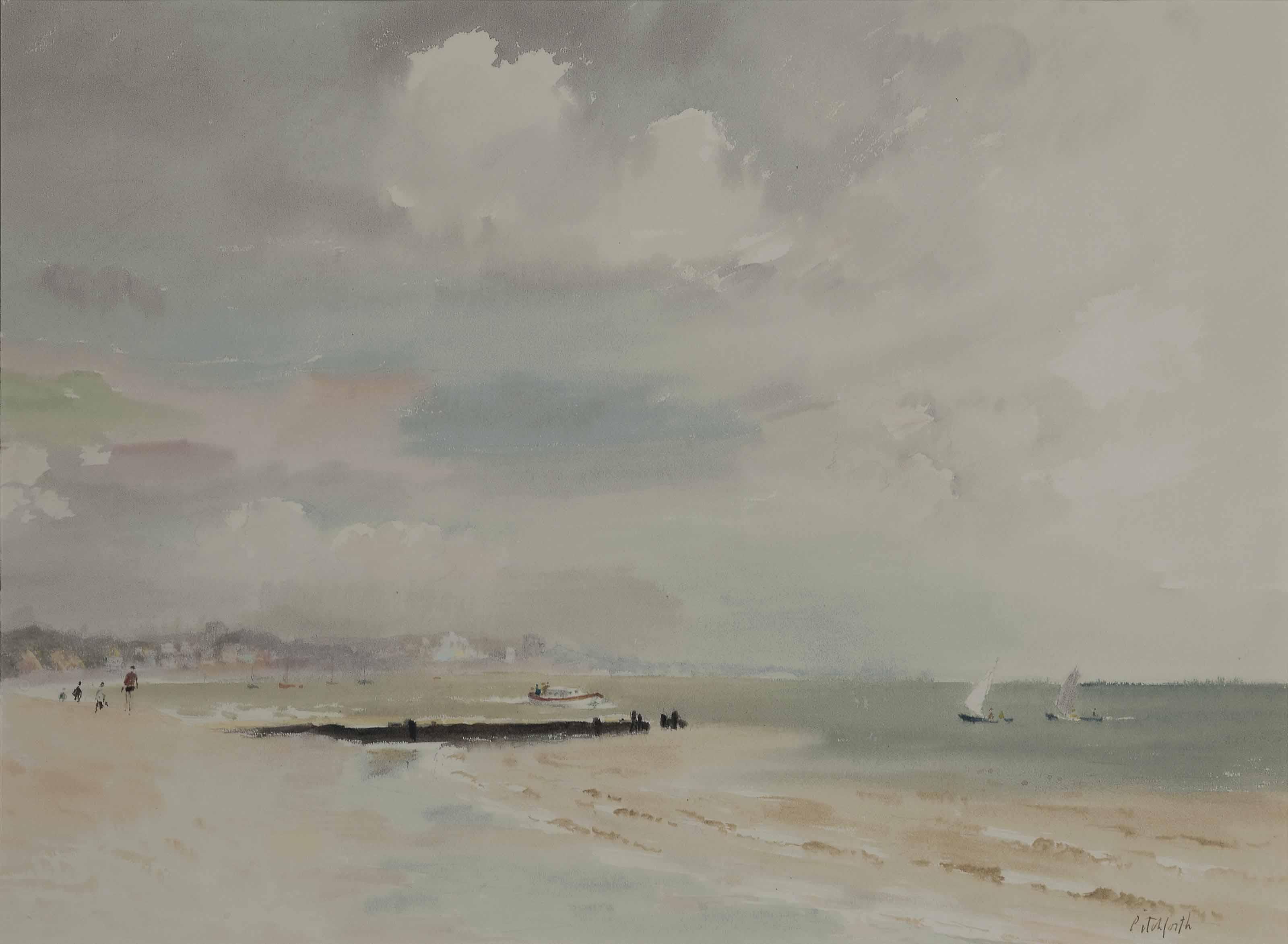 Roland Vivian Pitchforth, R.A., R.W.S. - The beach at Sandbanks, Poole harbour