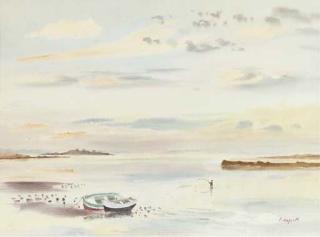 Roland Vivian Pitchforth, R.A. - Fishing in the Orkney\'s