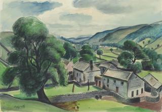 Roland Vivian Pitchforth, R.A. - Yorkshire Dales (illustrated); and Canal scene, Leeds