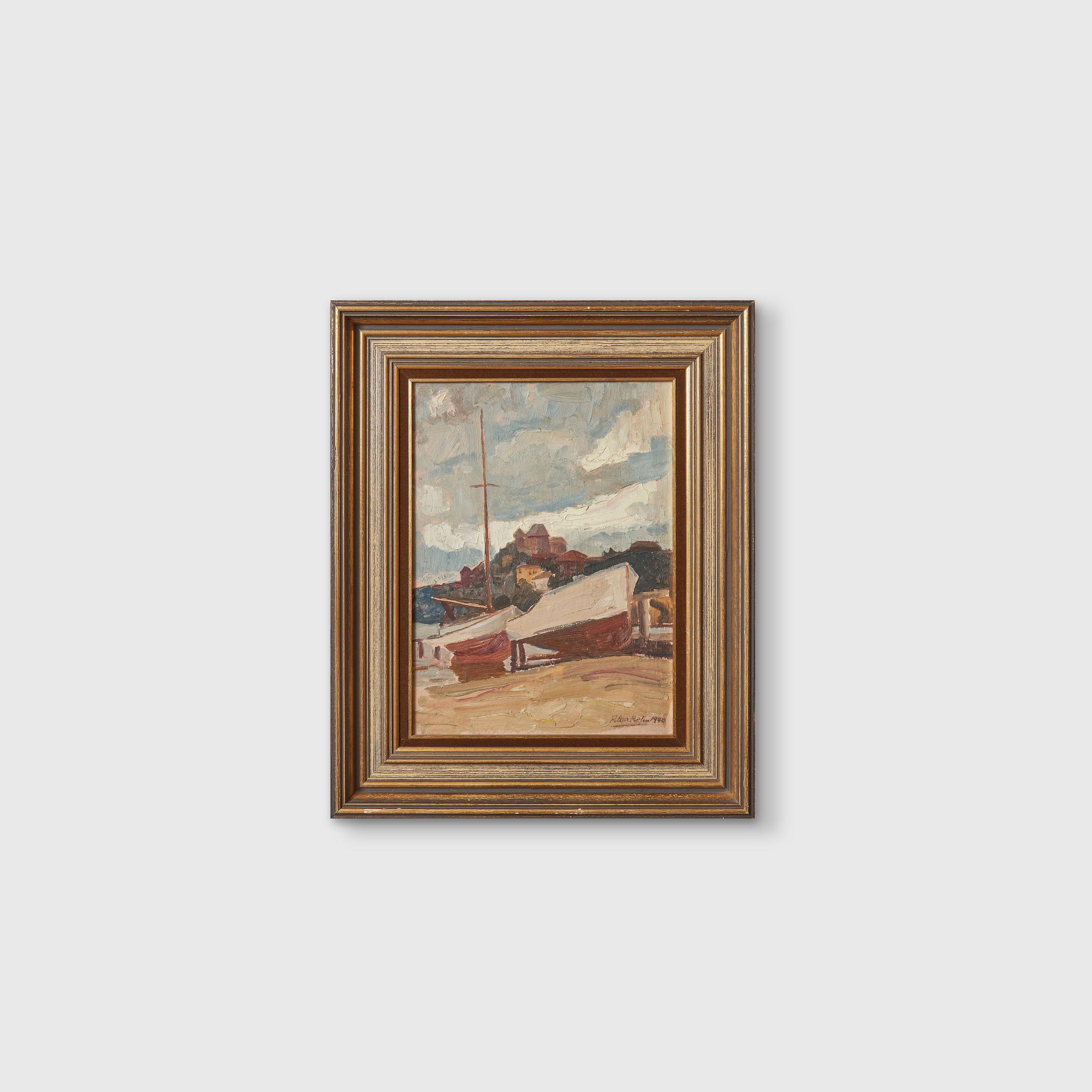 Roland Wakelin - The Boatyard, 1940