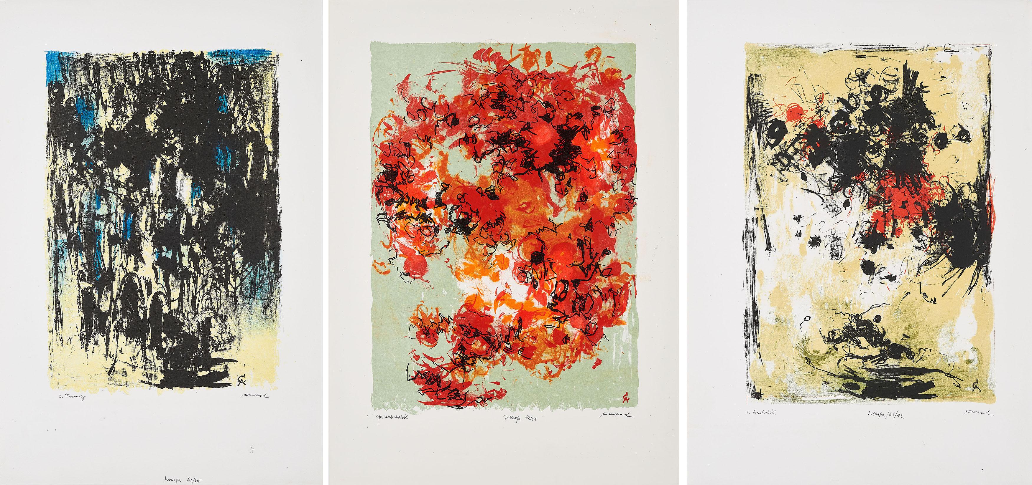 Rolf Cavael - Konvolut von 3 Lithografien.