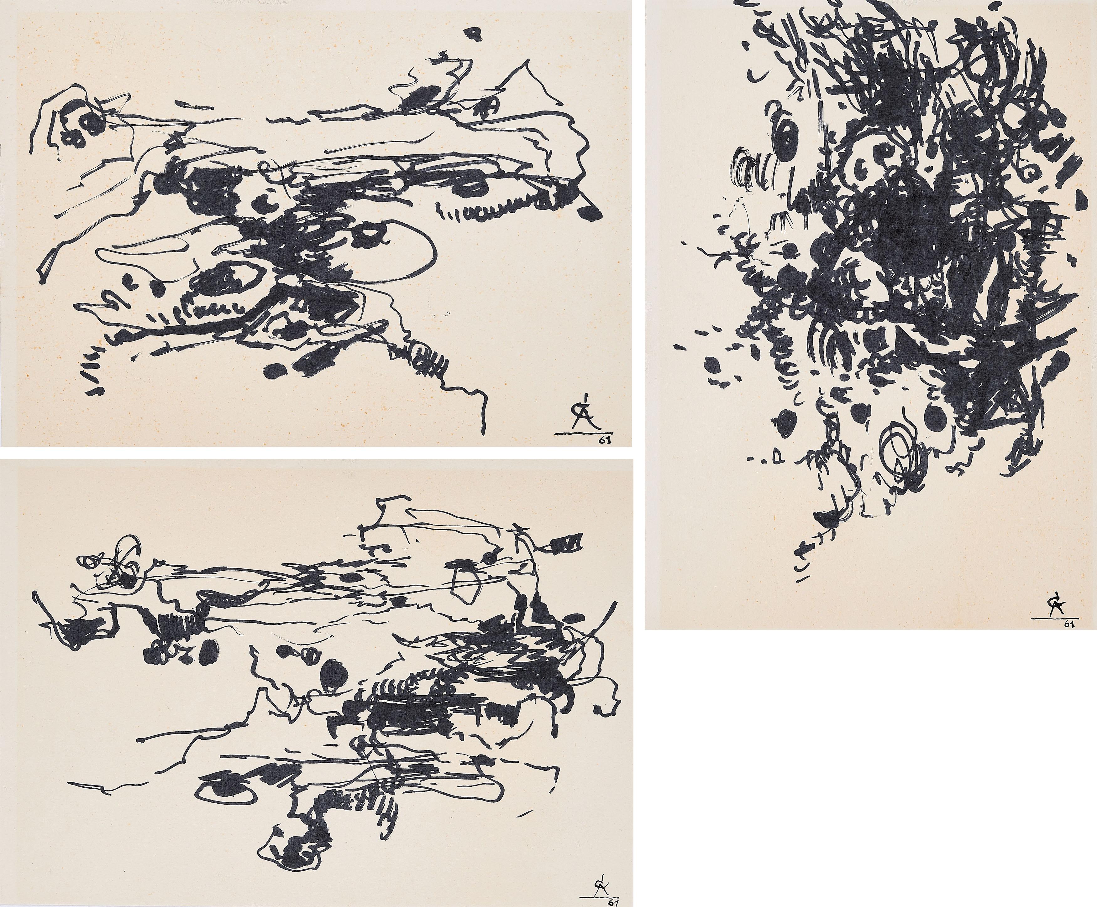 Rolf Cavael - Konvolut von 3 Zeichnungen.