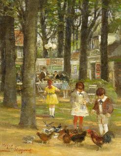 Rolf Dieter Meyer-Wiegand - Kinder im Kölner Stadtgarten