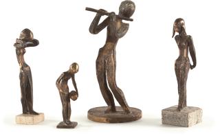 Rolf Nida-Rümelin - 4 kleine Bronzefiguren.
