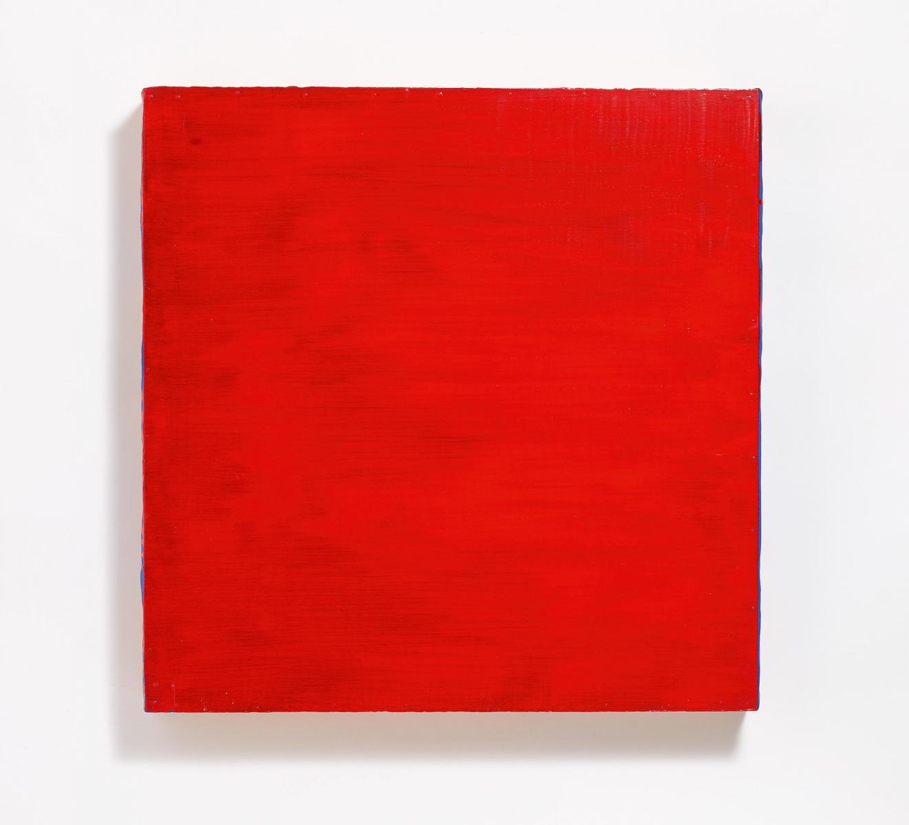 Rolf Rose - Ohne Titel (Rot auf Blau).