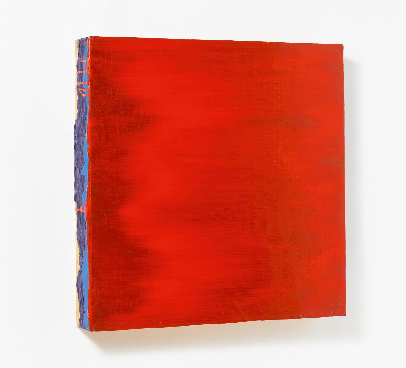 Rolf Rose - Ohne Titel (Rot auf Blau).