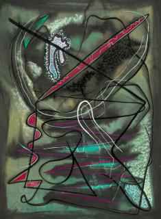 Rolph Scarlett - Magenta Lines No. 5