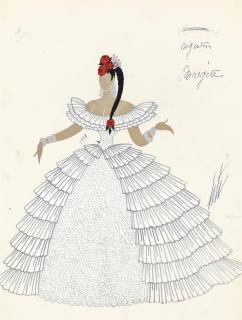 Romain De Tirtoff - Lady in a white dress