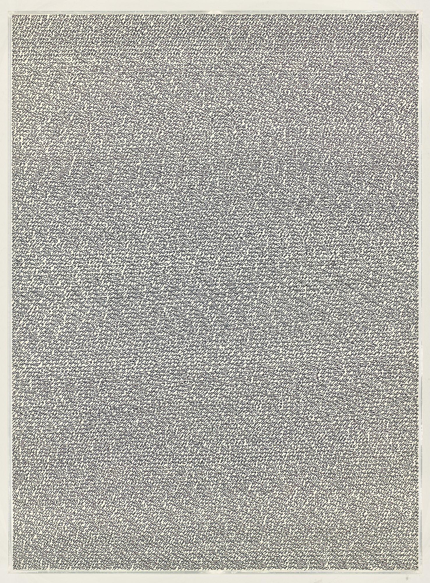 Roman Opalka - OPALKA 1965/1-∞, Detail 4739782-4742554 (carte de voyage)