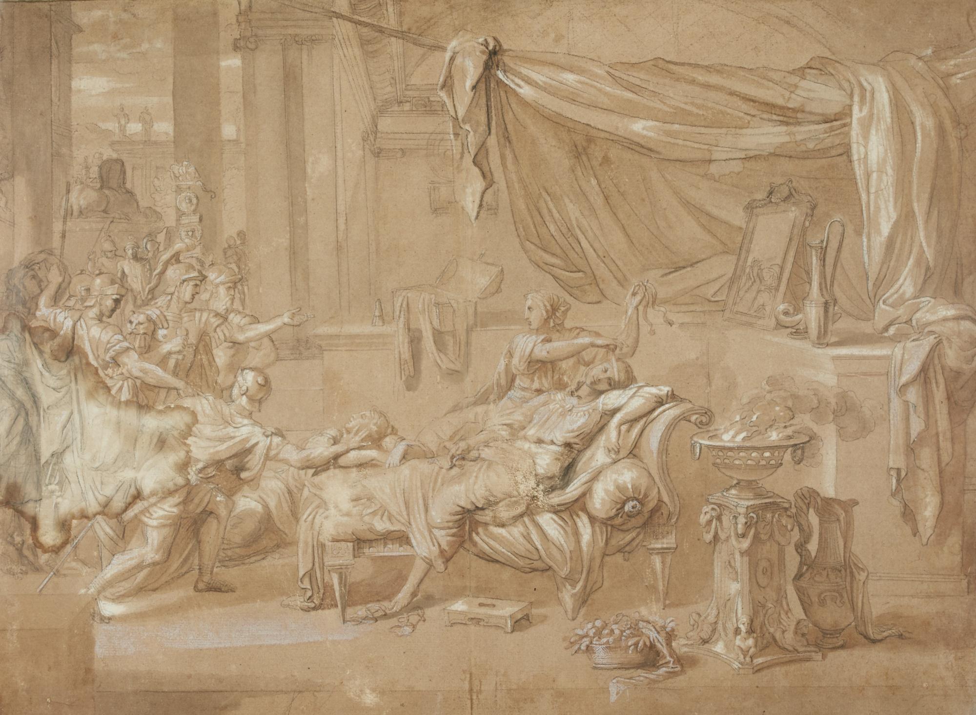 Roman Scene:  Soldiers Discovering Early Christians