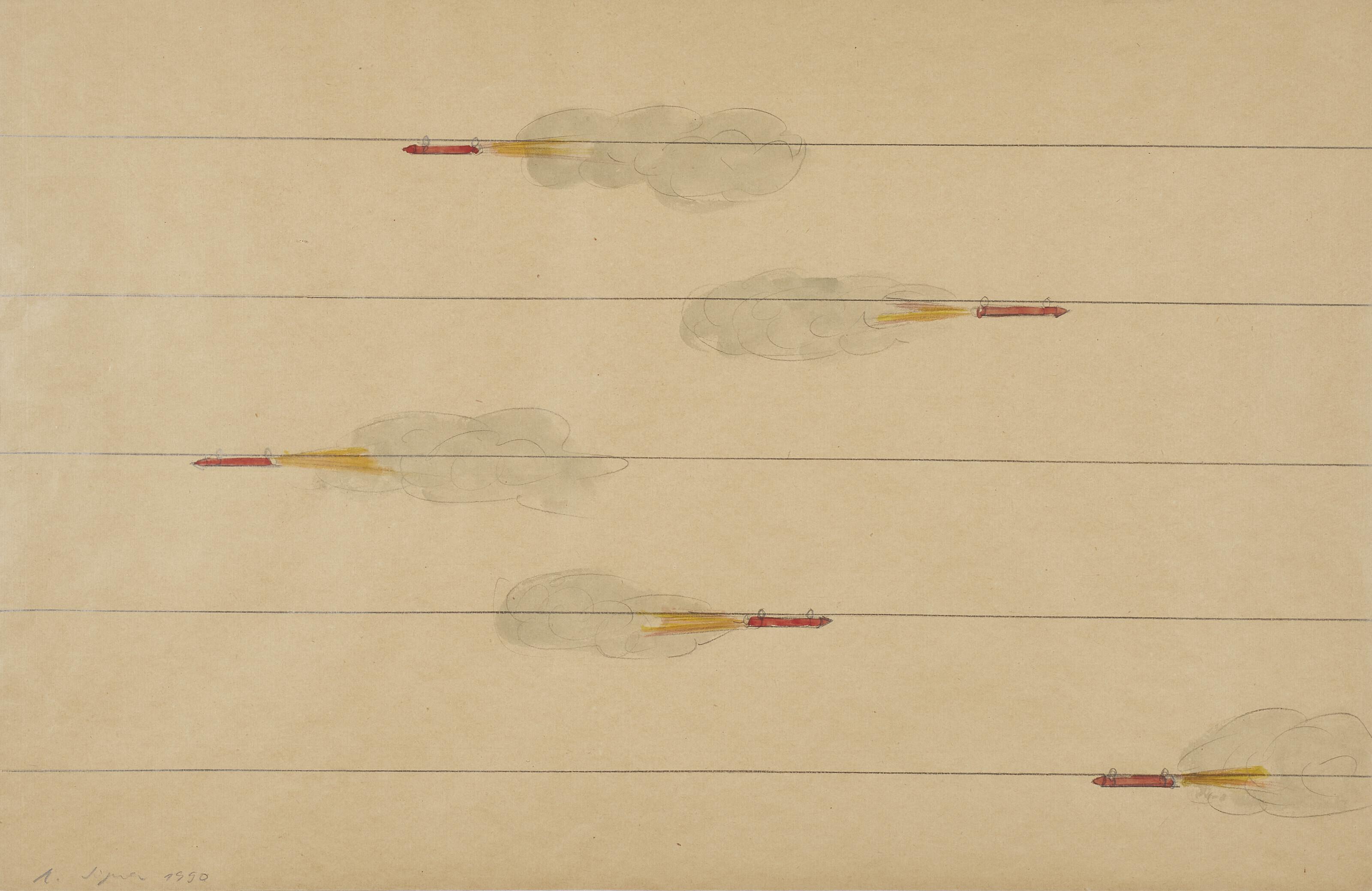 Roman Signer - Sans titre (Rocket on Strings)